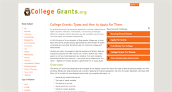 Desktop Screenshot of collegegrants.org